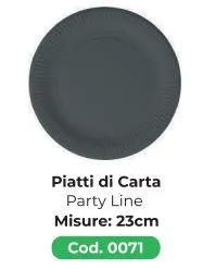 PIATTO PIANO CARTONCINO BIO D23 NERO 20PZX24CF