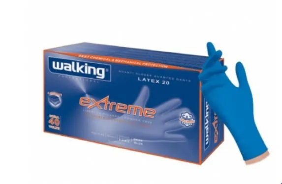 GUANTI LATTICE L EXTREME WALKING SENZA POLVERE DPI CAT III 20.5GR AZZURRO 50PZ