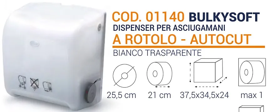 DISPENSER BULKYSOFT AUTOCUT SYSTEM ROLL X COD. 98901