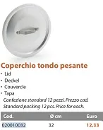 COPERCHIO TONDO D32 ALLUMINIO FASA