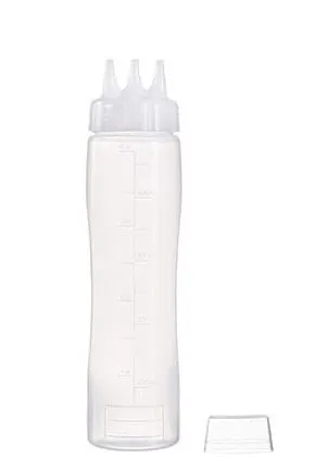 DOSATORE IN PLASTICA SQUEEZE 3 PUNTE 500ML TRASPARTENTE