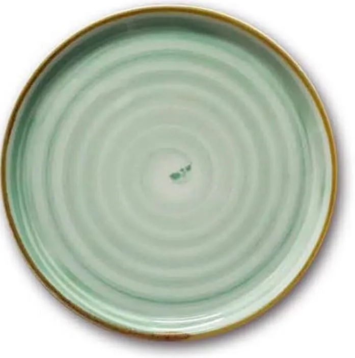 PIATTO PIZZA NAPOLI CIRCUS D33 SPIRALE VERDE PORCELLANA 6PZXCF 135561