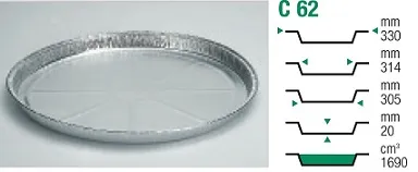 VASCHETTA ALLUMINIO TONDA D32 10 PORZIONI 100PZX4CF