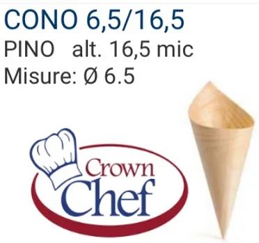 CONETTO BAMBOO MEDIO WOOD D6.5CMX15.5CM 50PZX12CF