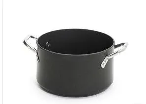 CASSERUOLA AL BLACK ALTA 5MM PER COTTURA AD INDUZIONE C/DUE MANICI D20 ALLUMI