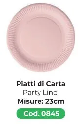 PIATTO PIANO CARTONCINO BIO D23 ROSA 20PZX24CF