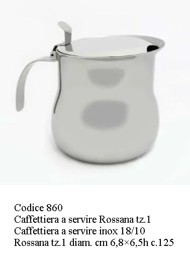 CAFFETTIERA ROSSANA 125CL 1TZ ACCIAIO