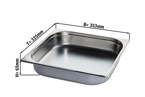 BACINELLA IN ACCIAIO GN 2/3 H mm 65 325X353 6PZXCT