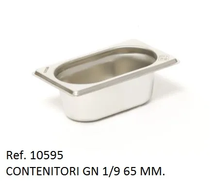 BACINELLA IN ACCIAIO GN 1/9 H mm 65 175X105 6PZXCT P190657