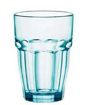 BICCHIERE LOUNGE ROCK BAR ICE 37CL 6PZXCF AZZURRO VETRO