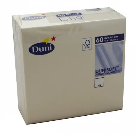 TOVAGLIOLO 40X40 DUNISOFT CREMA 60PZX12CFXCT