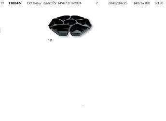 PIATTO 7 SCOMPARTI INSERTO OCTAVIEW 6X180ML PS NERO 150PZXCT