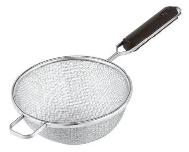 COLAPASTA DOPPIA RETE CM16 CON MANICO ABS ACCIAIO