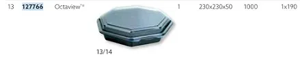 CONTENITORE OCTAVIEW FREDDO 230X230H50ML 1000ML PS NERO 190PZXCT