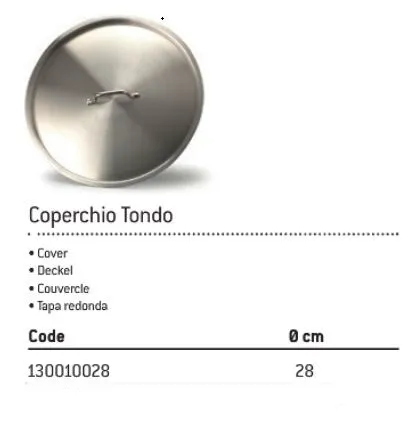 COPERCHIO TONDO D28 FASA ACCIAIO