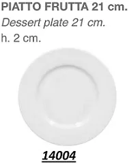 PIATTO FRUTTA ISCHIA D21 PORCELLANA BIANCO 12PZXCF
