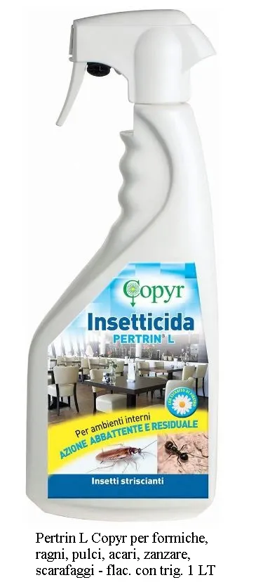 INSETTICIDA SCARAFAGGI ZANZARE PERTRIN L PRONTO ALL'USO ESTERNO-INTERNO 1LT 6BTX