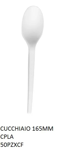 CUCCHIAIO CPLA COMPOSTABILE 165MM BIANCO 50PZX14CFXCT