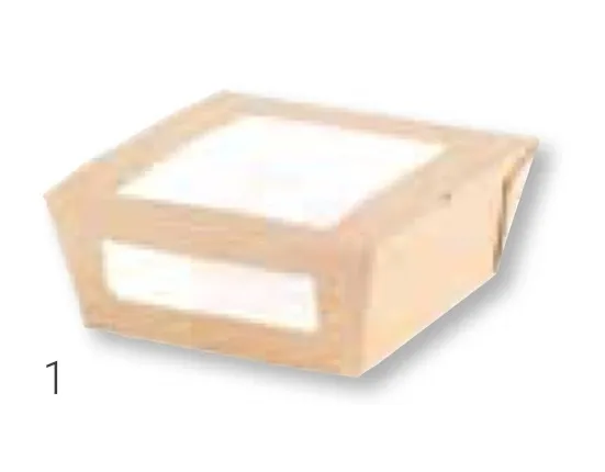 BOX CON COPERCHIO/FINESTRA ECOECHO 12X11H4.5 PLA COMPOSTABILE 450ML 200PZXCT