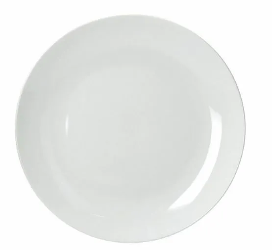 PIATTO PIANO OSTUNI D27 PORCELLANA BIANCO 6PZX4CFXCT