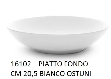 PIATTO FONDO OSTUNI D20.5 PORCELLANA BIANCO 6PZX4CFXCT