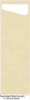BUSTA PORTA POSATE SACCHETTO DUNISOFT SLIM CREMA 60PZX4CF