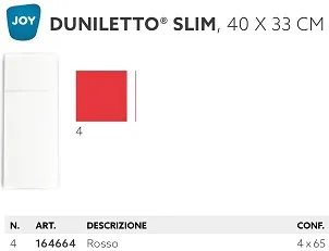 DUNILETTO DUNISOFT SLIM 40X33 ROSSO 65PZX4CF