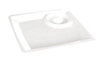 PIATTO QUADRO DESIGN MILANO CON PORTA FLUTE 21X21