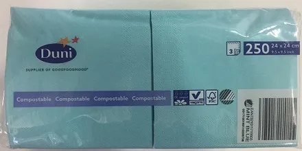 TOVAGLIOLO 3V 24X24 DUNI MENTA BLU 250PZX8CFXCT