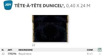 TETE A TETE DUNICEL 0.4X24M ROYAL NERO 4RTXCT