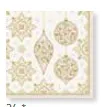 TOVAGLIOLO 3V 33X33 X-MAS DECO CREM 20PZX12CFXCT NATALE