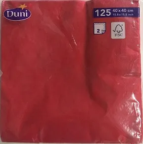 TOVAGLIOLO 2V 40X40 DUNI ROSSO 125PZX16CFXCT