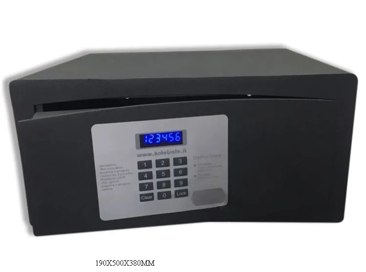 CASSAFORTE HOTEL A TAGLIO LASER CM19X50X38 NERO ART 3-4353