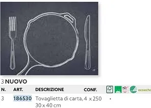 TOVAGLIETTA 30X40 CARTA PLATE IT BLACK 250PX4CF