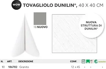 TOVAGLIOLO 40X40 DUNILIN GRIGIO 45PZX12CF