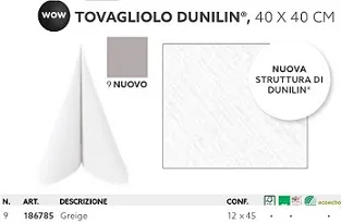 TOVAGLIOLO 40X40 DUNILIN GREIGE 45PZX12CF