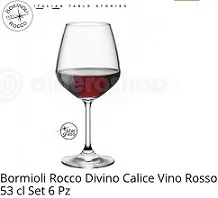 BICCHIERE CALICE DIVINO VINO ROSSO 53CL 6PZXCF VETRO