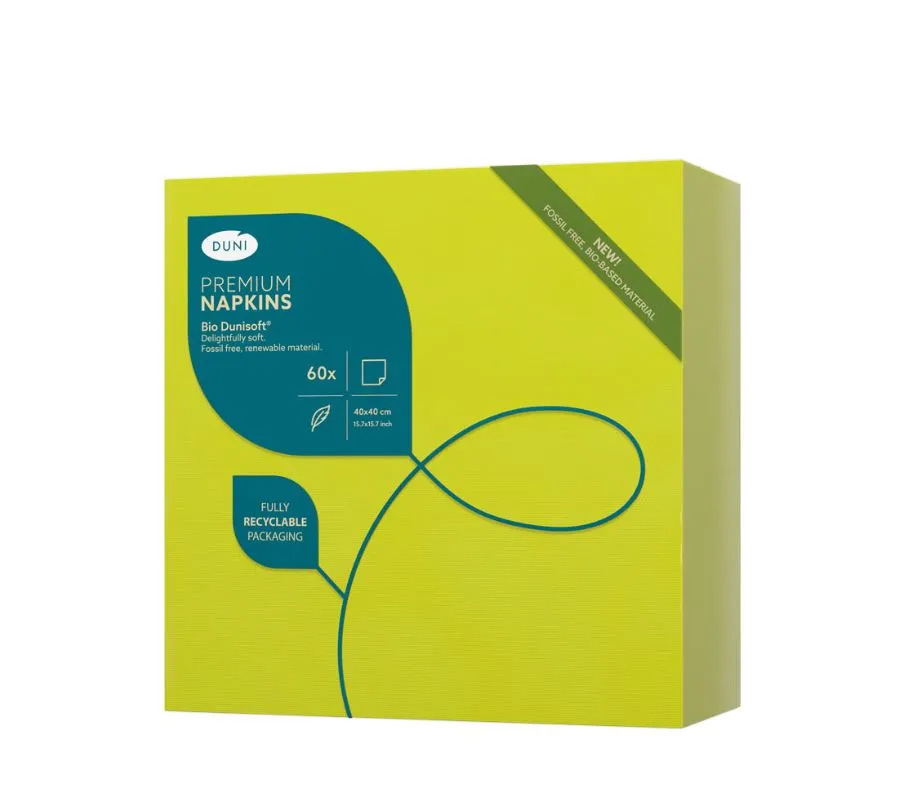 TOVAGLIOLO 40X40 DUNISOFT KIWI BIO COMPOSTABILE 60PZX6CFXCT