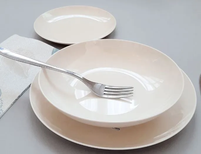 PIATTO TONDO FONDO D19 STOVEN BIANCO TECNOPOLIMERO 6PZX9CFXCT