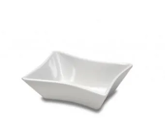 COPPETTA RETTANGOLARE SCHIACCIATA CM10X8 H3.4 MELAMINA BIANCA