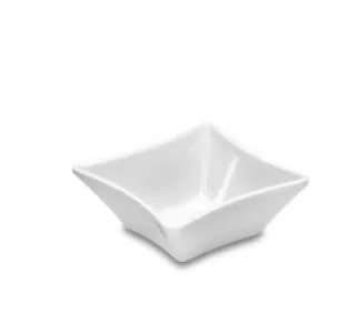 COPPETTA QUADRA SCHIACCIATA CM8X8X3.4H MELAMINA BIANCO