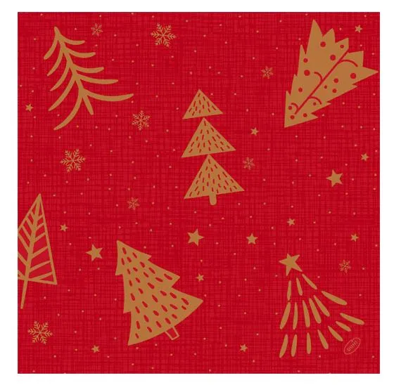 TOVAGLIOLO 4V 40X40 CLASSIC SHIMMER TREES 50PZX6CF NATALE