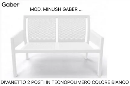 DIVANETTO MINUSH BIPOSTO BIANCO
