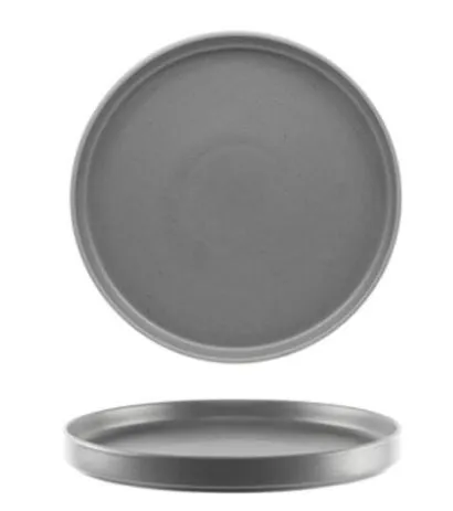 PIATTO PIANO NORDIC SELAS ALLUMINA D27 IMPILABILE PORCELLANA ANTRACITE 3PZXCF