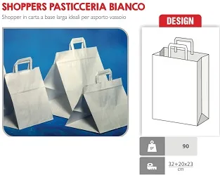 SHOPPERS TAKE AWAY CARTA BIANCO 32+20X23 100GR 200PZ