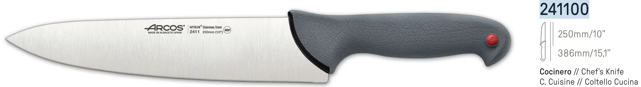 COLTELLO PROFESSIONALE DA CUCINA 25CM