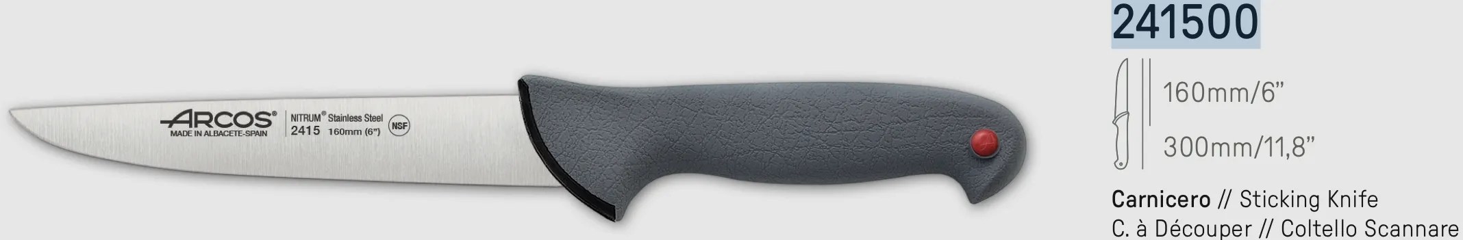 COLTELLO PROFESSIONALE PER SCANNARE 16CM - COLOUR PROF