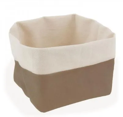 CESTINO PORTA PANE D12X12 H15 ECRU'-BEIGE 2PZXCF