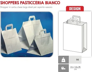 SHOPPERS TAKE AWAY CARTA BIANCO 26+18X26 90GR 300PZ