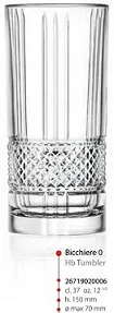 BICCHIERE TUMBLER ALTO HB BRILLANTE 37CL 6PZXCF VETRO